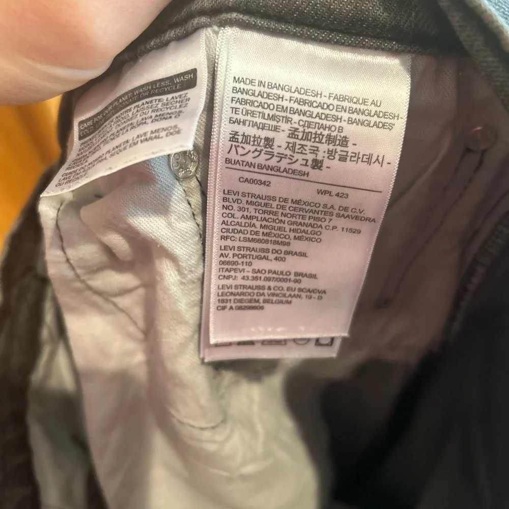 Men’s Levi Gray Wash Denim 511‎ Jeans 34/32